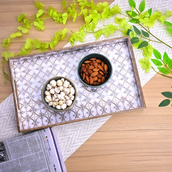 Arabesque Gold & Grey Serving Tray (Set of 3)