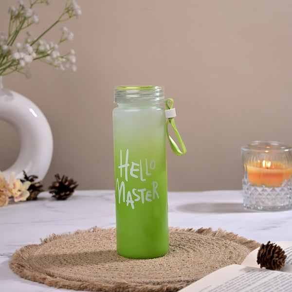 Premium Hello Master Glass Water Bottle