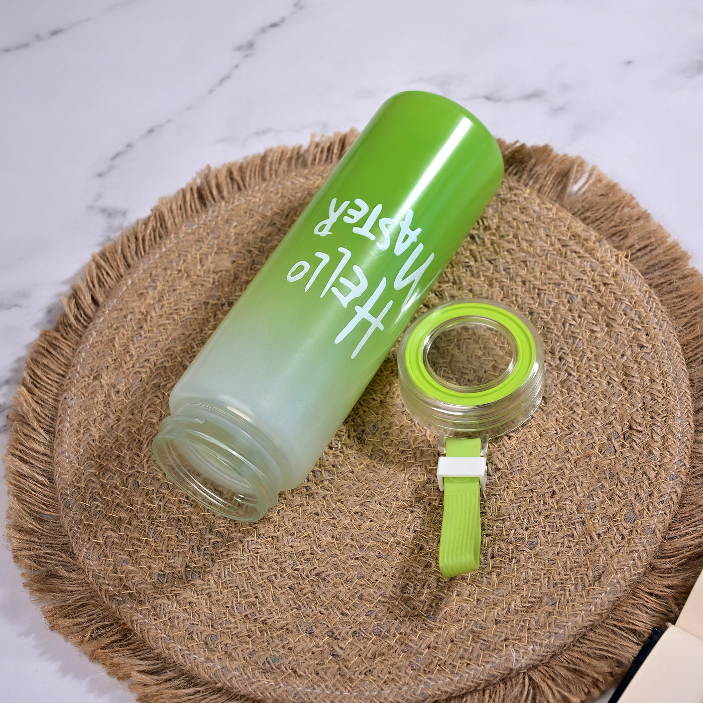 Premium Hello Master Glass Water Bottle