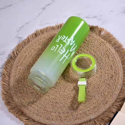 Premium Hello Master Glass Water Bottle