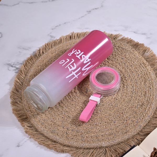 Opulent Hello Master Glass Water Bottle