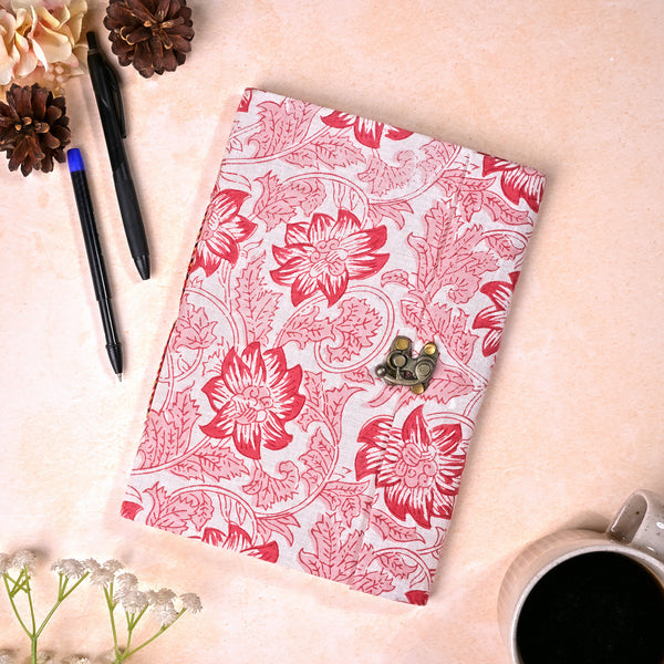 Elegant and Secure Floral Diary (10x7inch)
