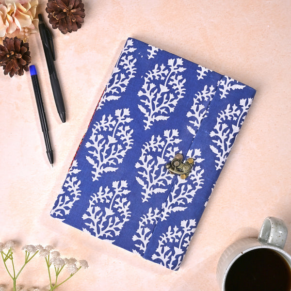 Artisan Dabu Print Lockable Diary (10x7inch)