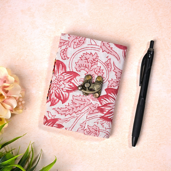 Beautiful Floral Diary with Lock (4x3inch)