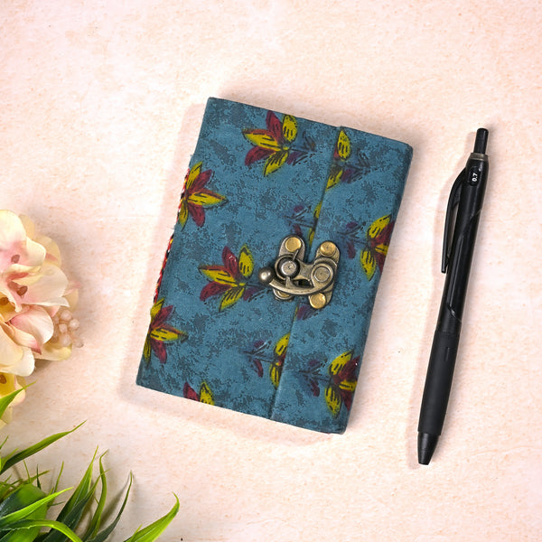 Stunning Blue Diary with Lock (4x3inch)