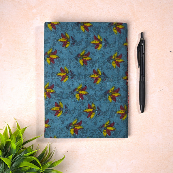 Blue Floral Diary with Lock (10x7inch)