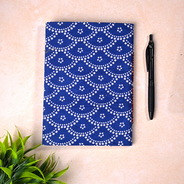 Elegant Blue and White Locking Diary (10x7inch)