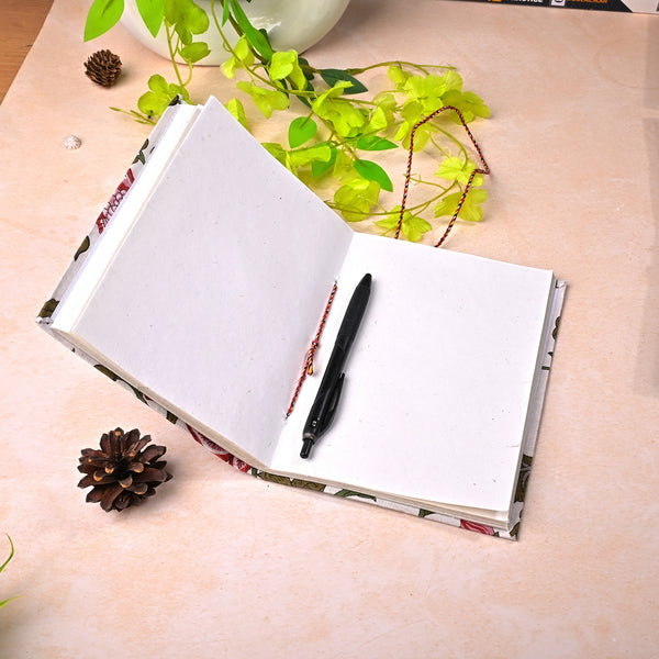 Handmade Diary with Floral Cover (7x5inch)