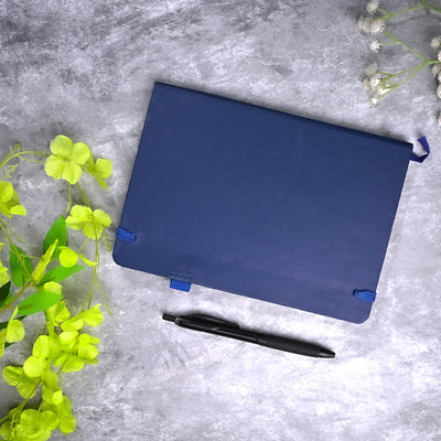 Blue Rexine Cover Diary (6x8inch)