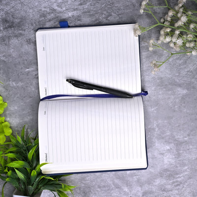 Blue Rexine Cover Diary (6x8inch)
