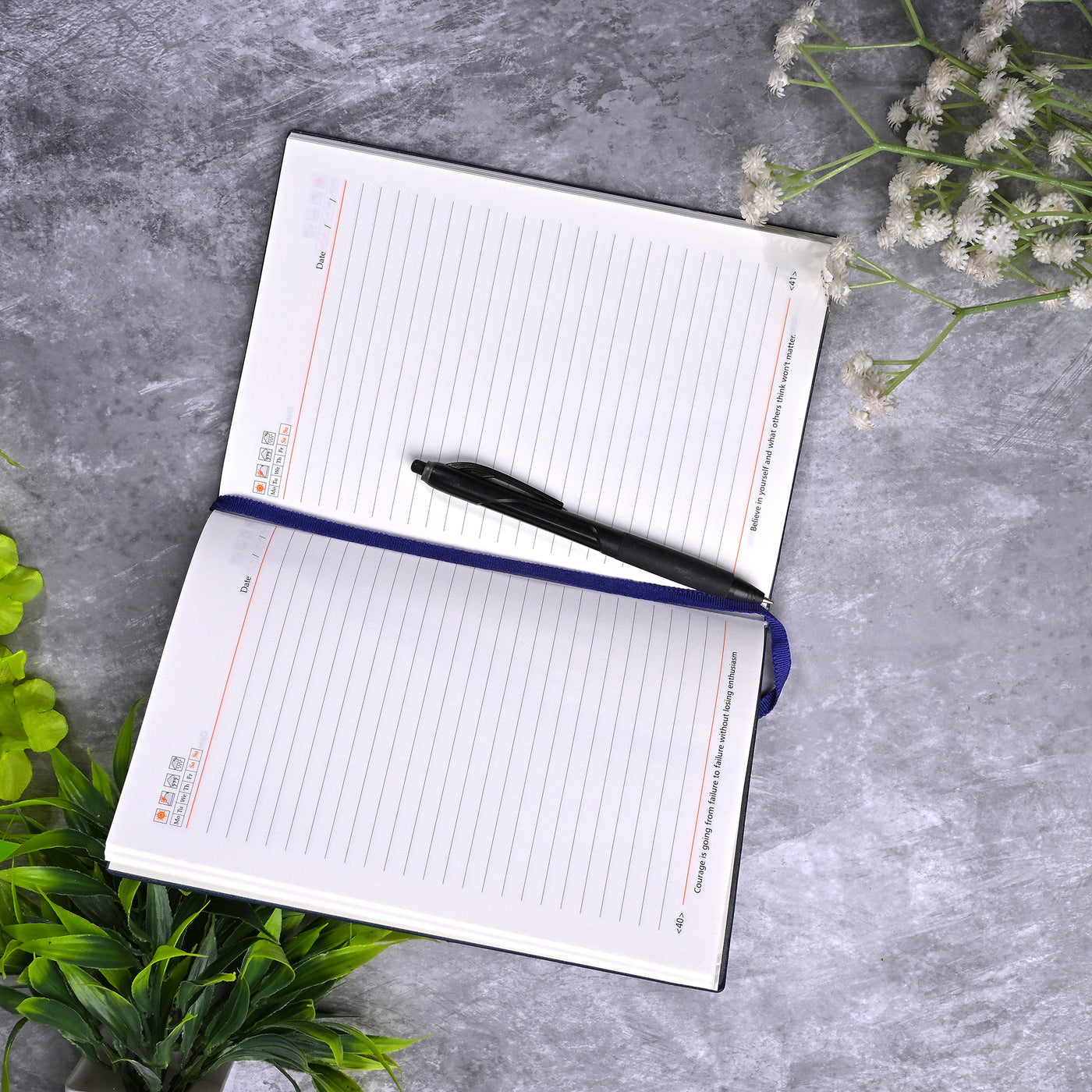 Royal Blue Rexine Cover Diary (6x8inch)