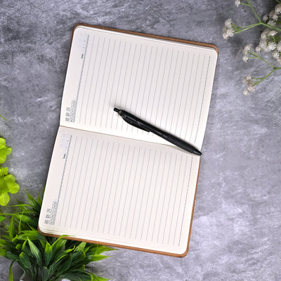 Elegant Wooden Cover Diary (6x8inch)