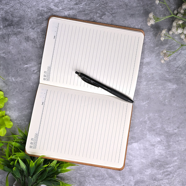 Elegant Wooden Cover Diary (6x8inch)