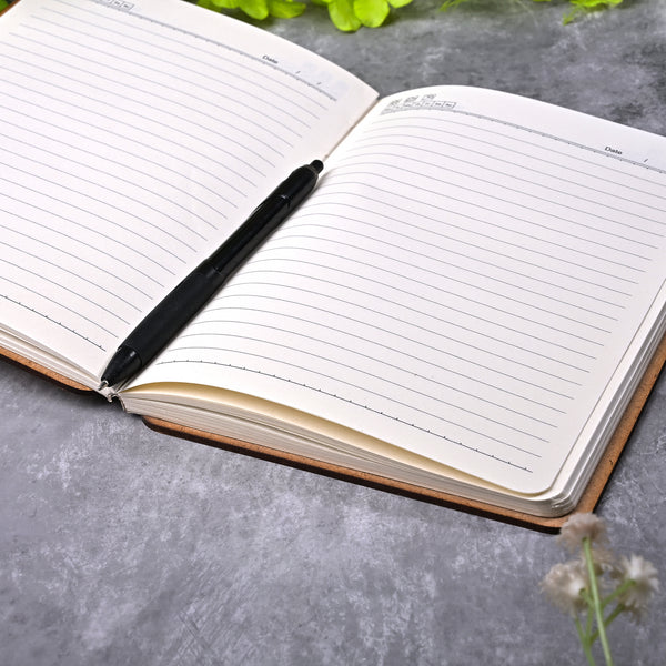 Elegant Wooden Cover Diary (6x8inch)