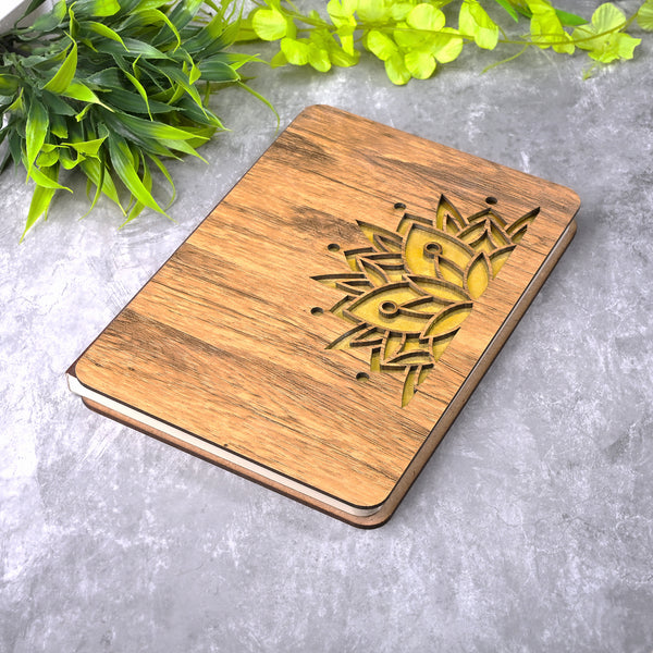 Elegant Wooden Cover Diary (6x8inch)