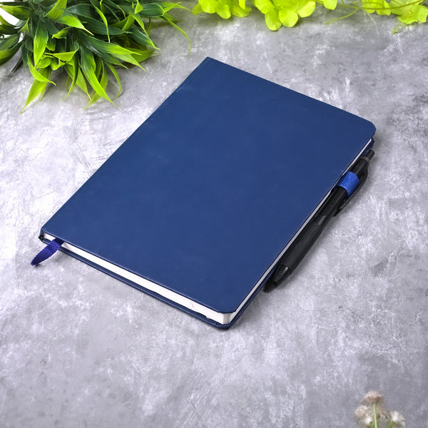 Blue Rexine Cover Diary (6x8inch)