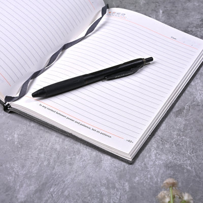 Grey Rexine Cover Diary (6x8inch)