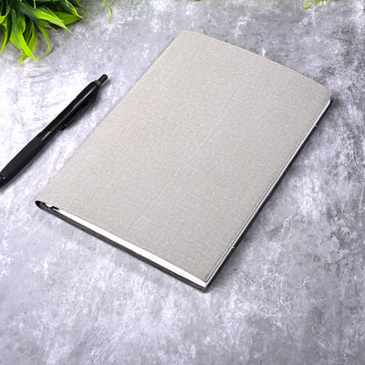 Grey Rexine Cover Diary (6x8inch)