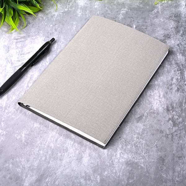 Grey Rexine Cover Diary (6x8inch)