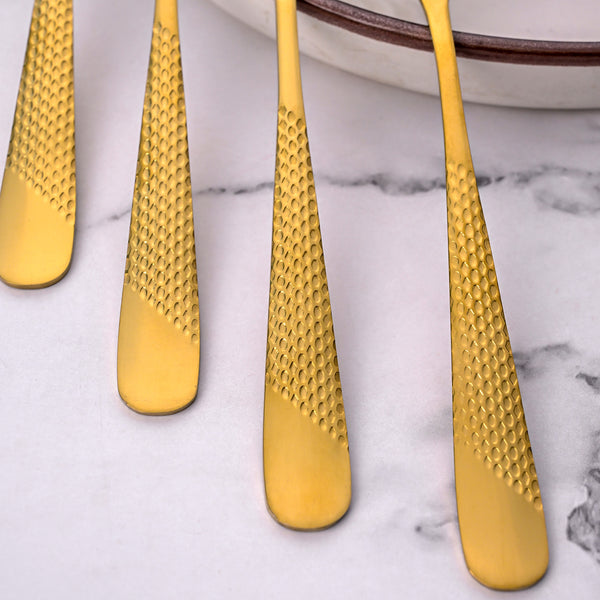 Timeless Stainless Steel Golden Forks (Set of 4)