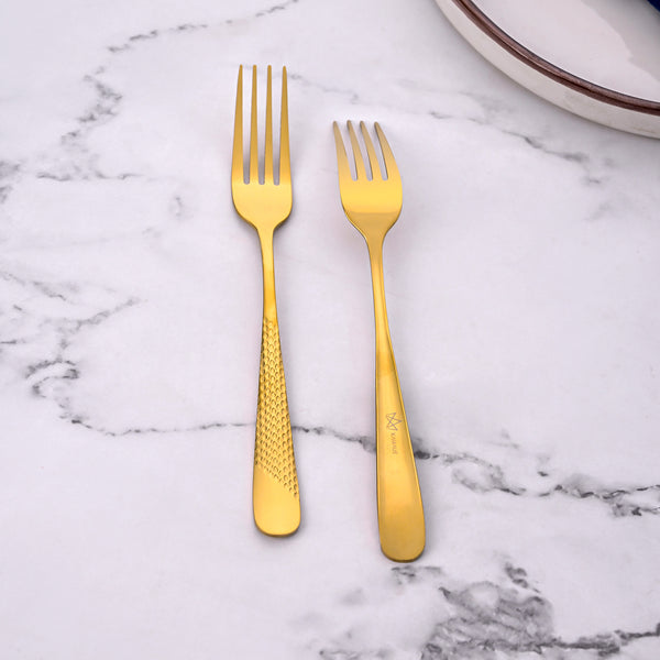 Timeless Stainless Steel Golden Forks (set of 2)