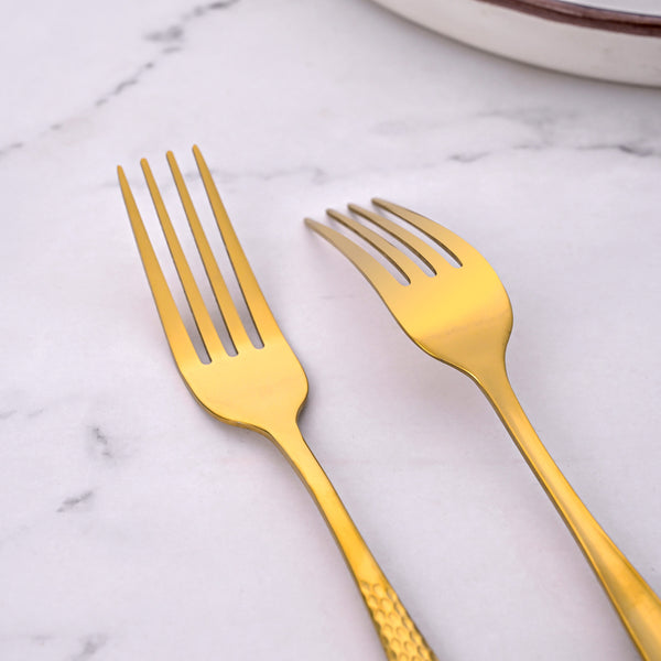 Timeless Stainless Steel Golden Forks (set of 2)