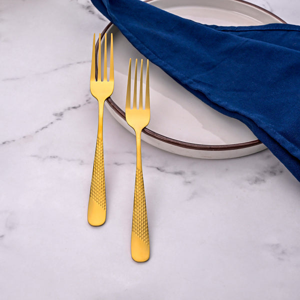 Timeless Stainless Steel Golden Forks (set of 2)