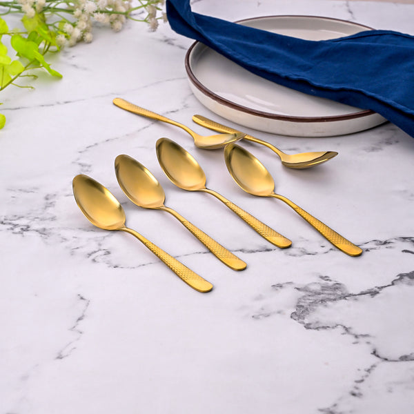 Sunlit Gold Tea Spoons (Set of 6)