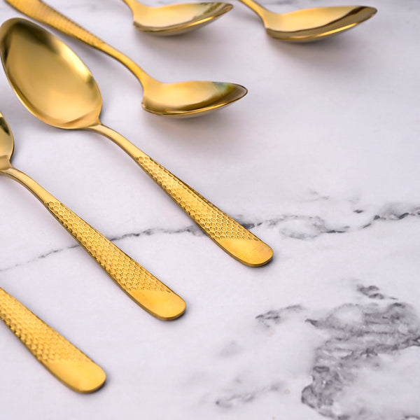 Sunlit Gold Tea Spoons (Set of 6)