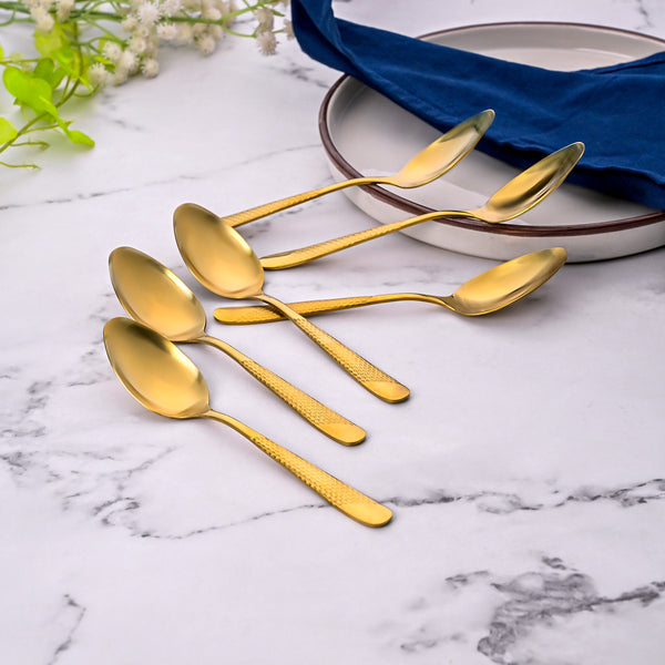 Sunlit Gold Tea Spoons (Set of 6)