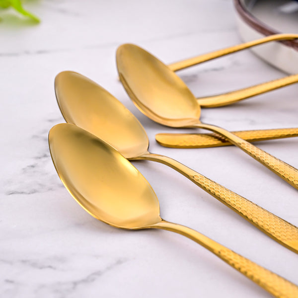 Sunlit Gold Tea Spoons (Set of 6)