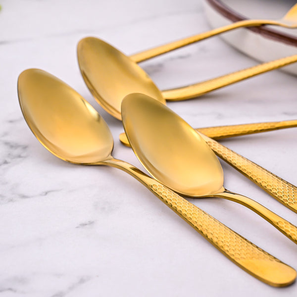 Sunlit Gold Tea Spoons (Set of 6)