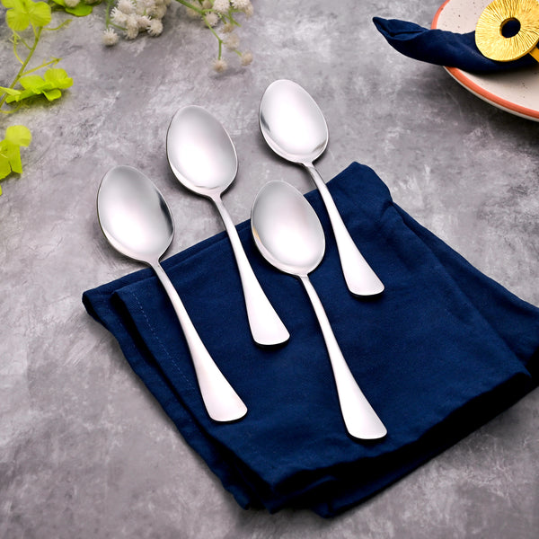 Sleek & Shiny Stainless Steel Spoons (Set of 4)