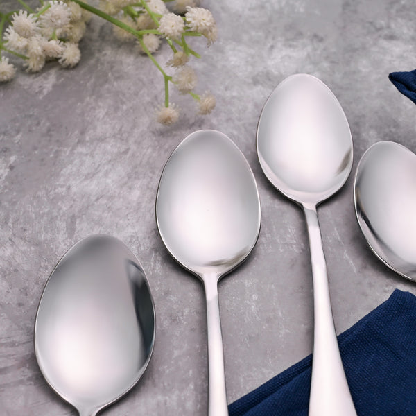 Sleek & Shiny Stainless Steel Spoons (Set of 4)