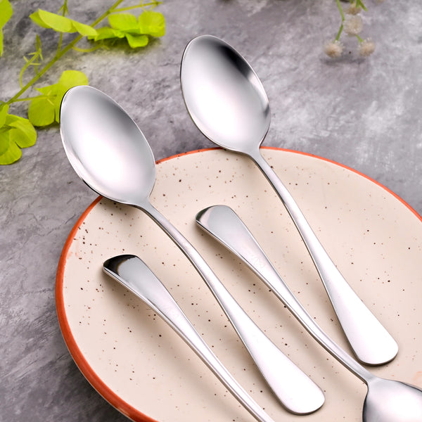 Sleek & Shiny Stainless Steel Spoons (Set of 4)