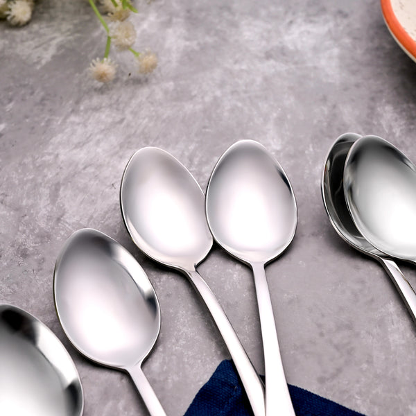 Velvet Shine Silver Tea Spoons (Set of 6)