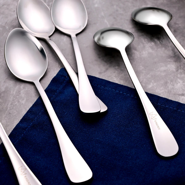 Velvet Shine Silver Tea Spoons (Set of 6)