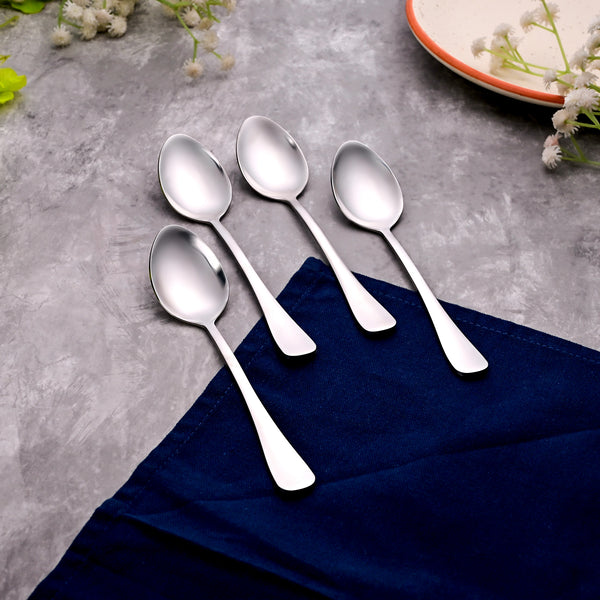Velvet Shine Silver Tea Spoons (Set of 4)