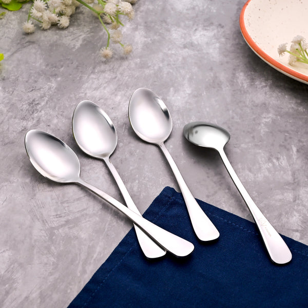 Velvet Shine Silver Tea Spoons (Set of 4)