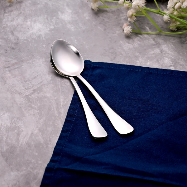 Velvet Shine Silver Tea Spoons (Set of 2)