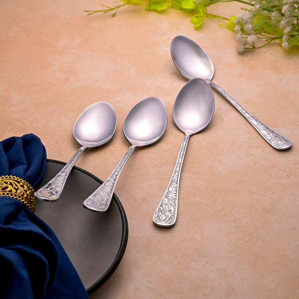 Silver Filigree Spoons (Set of 4)