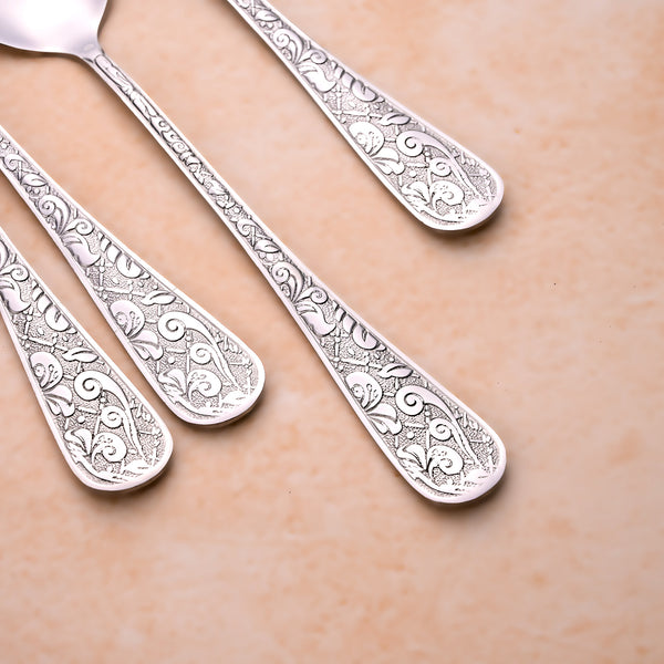 Silver Filigree Spoons (Set of 4)
