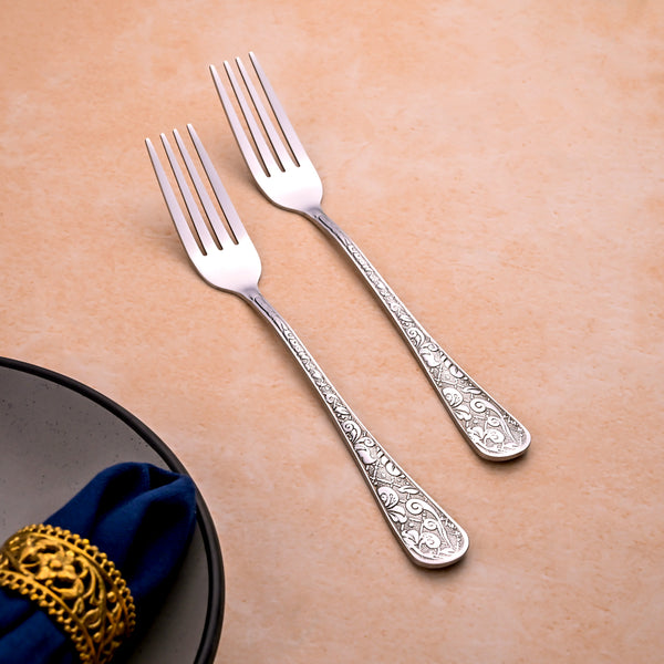 Lustre Bloom Silver Forks (Set of 2)