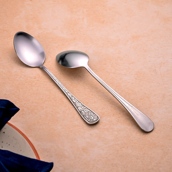 Silver Blossom Tea Spoons (Set of 2)