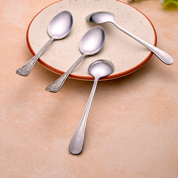 Silver Blossom Tea Spoons (Set of 4)