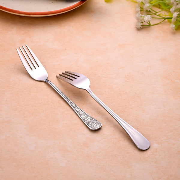 Silver Aura Dessert Forks (Set of 2)