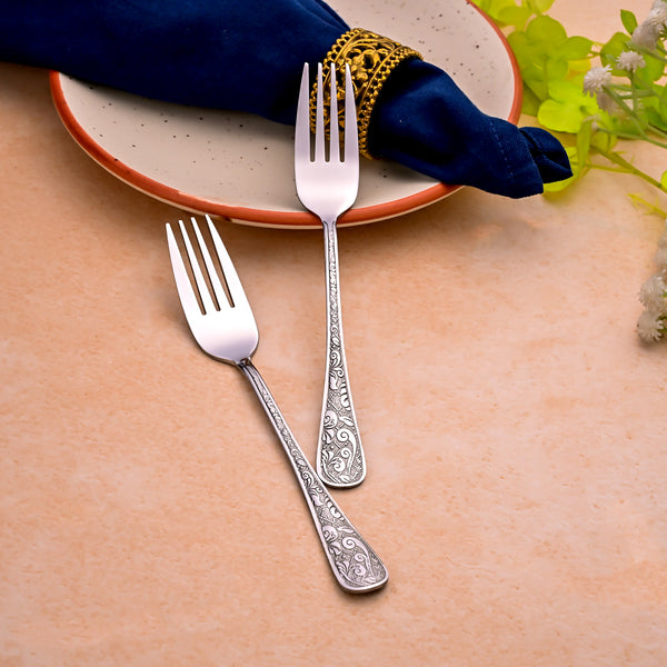 Silver Aura Dessert Forks (Set of 2)