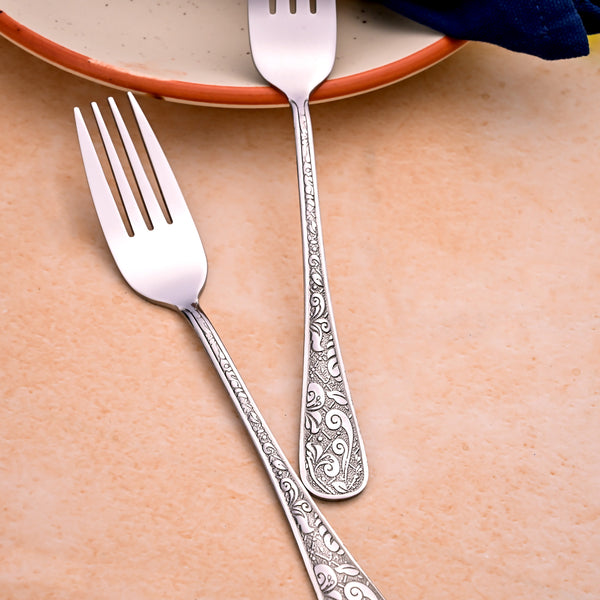 Silver Aura Dessert Forks (Set of 2)