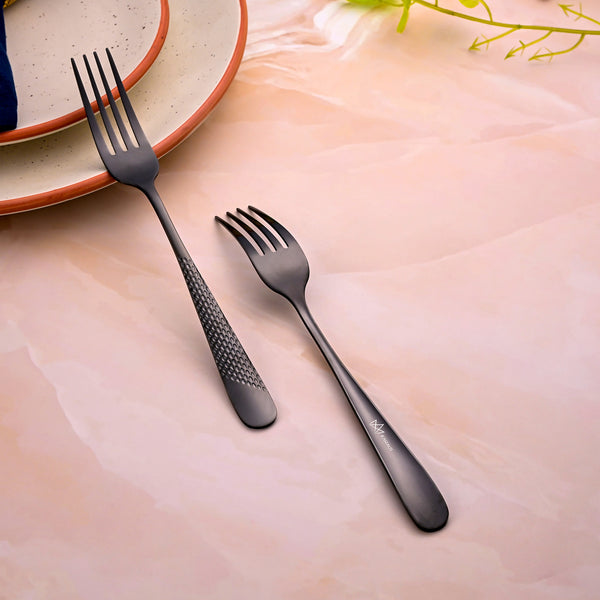 Black Flame Stainless Steel Forks (Set of 2)