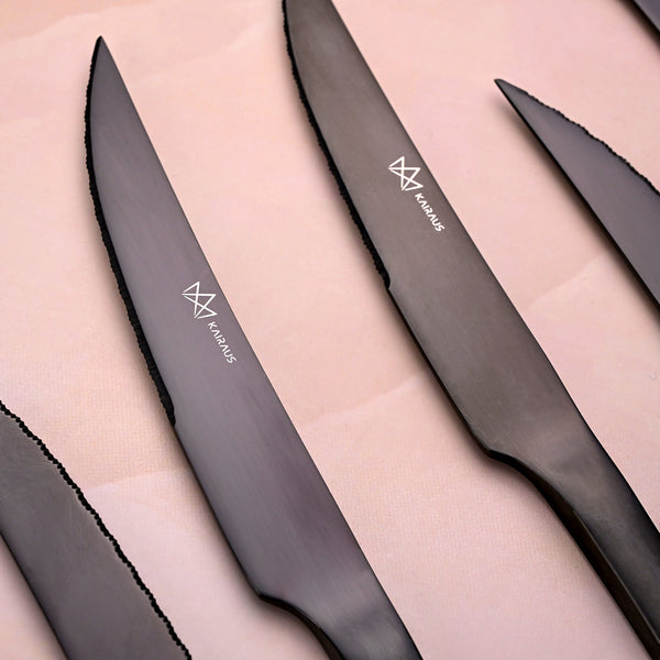 Nightfall Stainless Steel Black Knife (Set of 4)